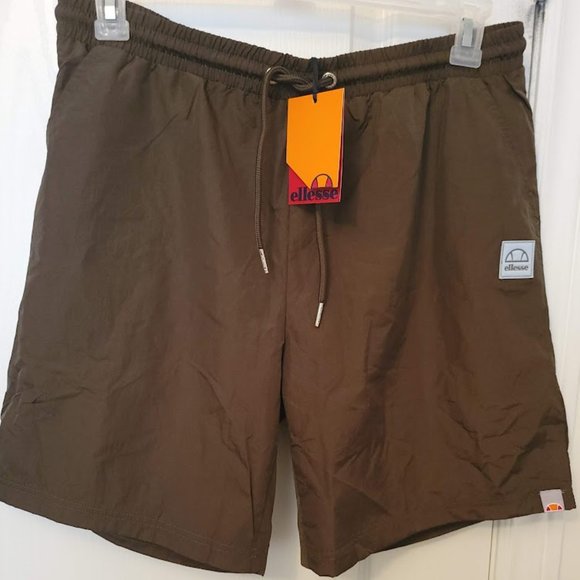 Ellese Shorts with lining Brown Shinny Size L - Picture 1 of 2
